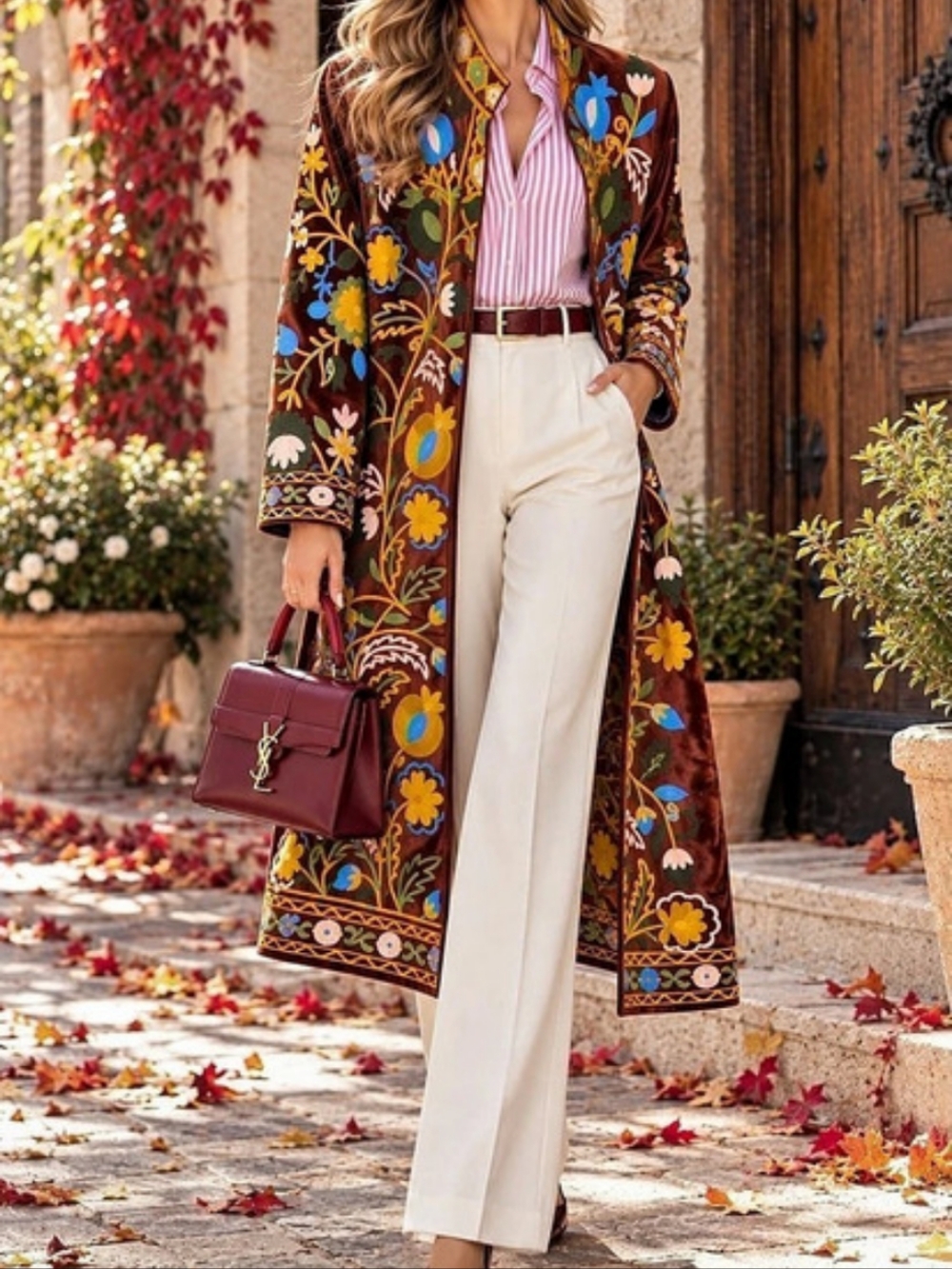 Suzanni Inspired Imported From Italy Q00% Cotton Bohemian Artizan Duster Jacket